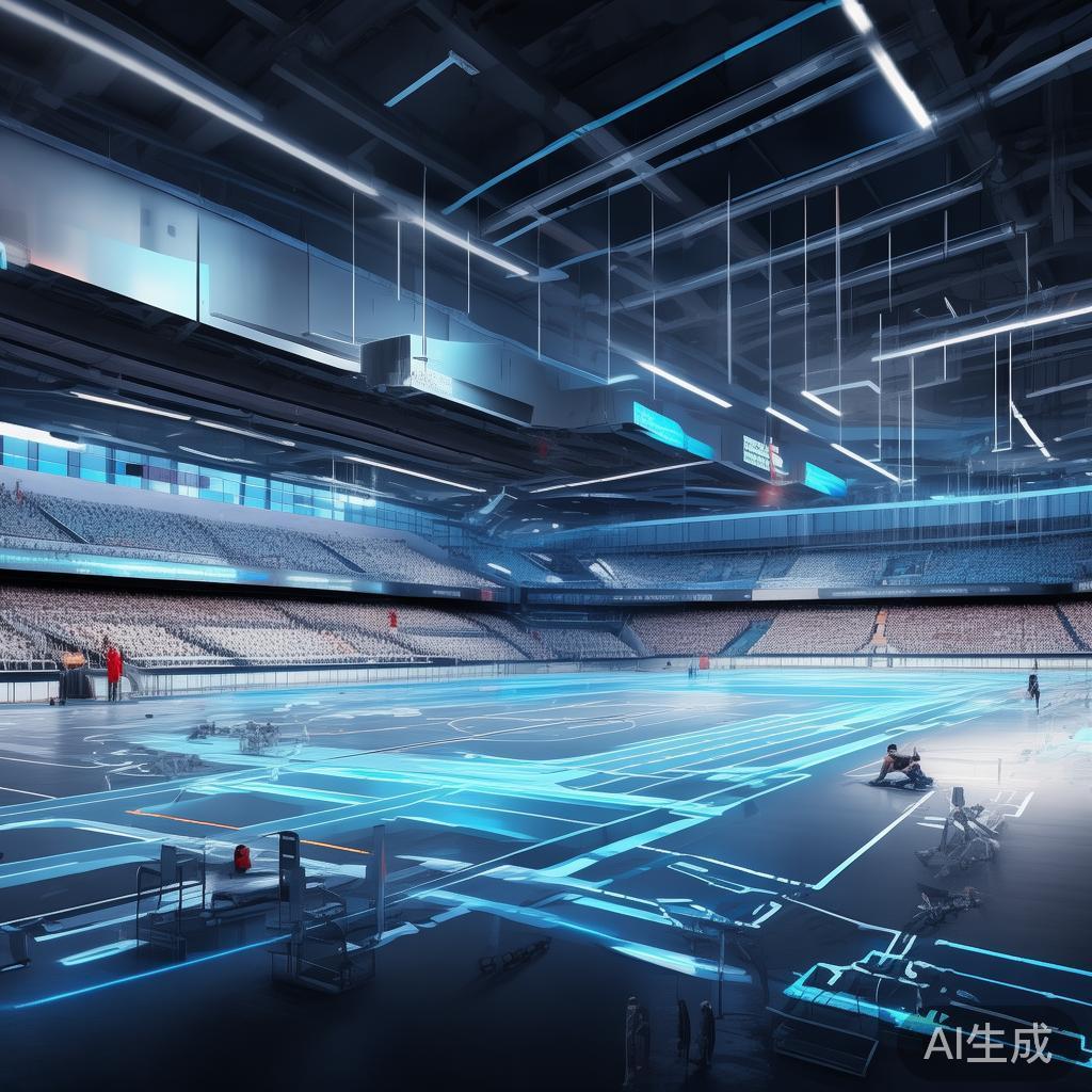 其次，宝威体育积极推动体育产业的科技创新。在场馆建